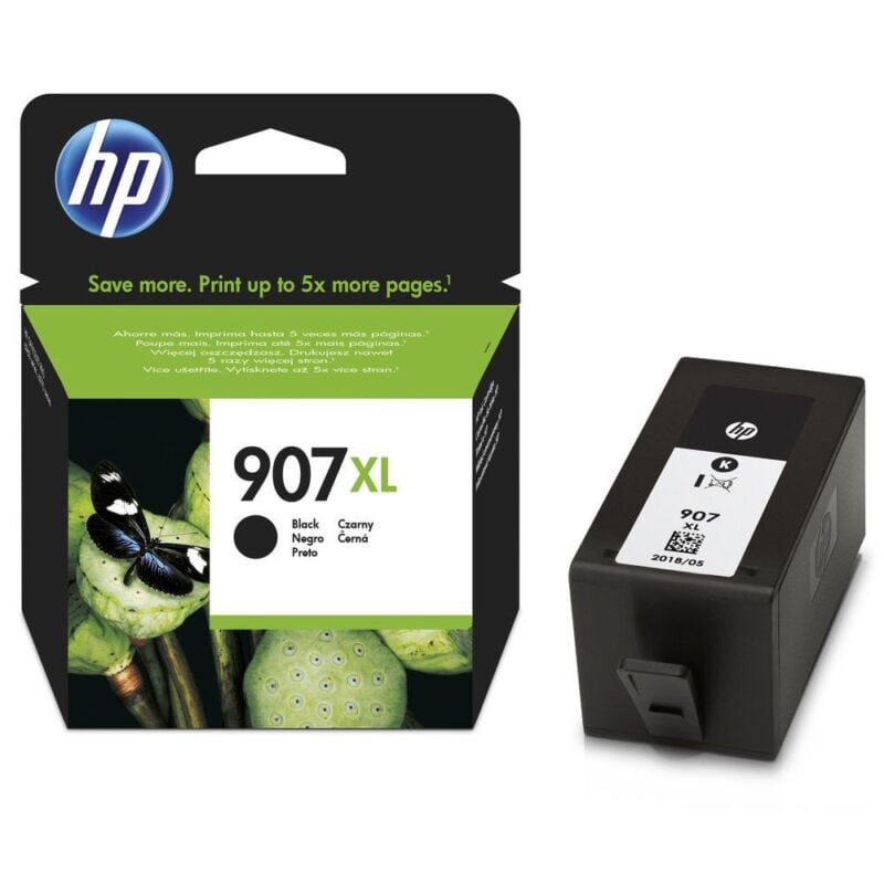 Cartouche D’encre Hp 907Xl Noir Grande Capacité Authentique (T6M19Ae)