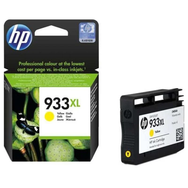 Cartouche D’encre Hp 933Xl Jaune Grande Capacité Authentique (Cn056Ae)