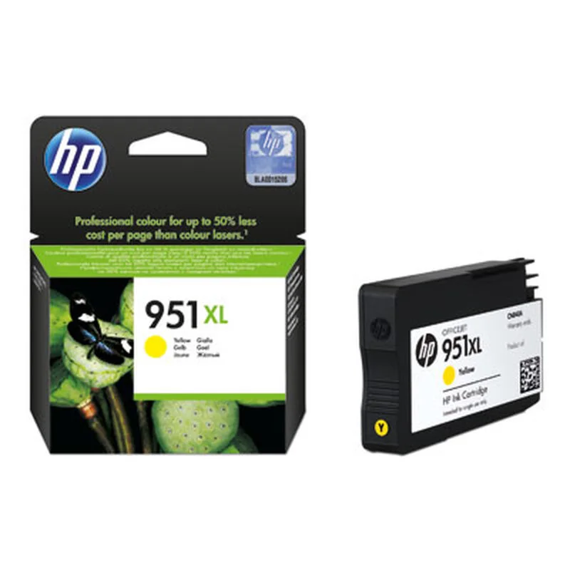 Cartouche Jet D’encre Hp 951Xl Jaune Original (Cn048Ae)