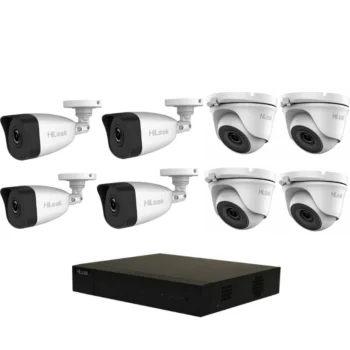 Pack HilooK de 8 Caméras de surveillance IP 2 MP+ NVR 8ports 2MP POE