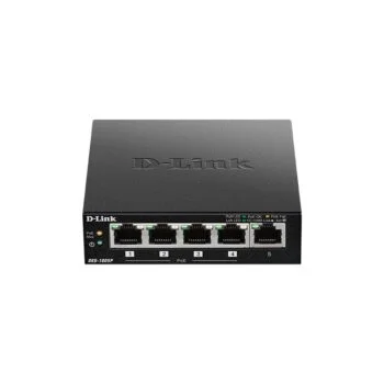 Switch 5 ports 10/100 Mbps dont 4 port PoE D-Link Métallique