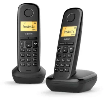 Téléphone GIGASET Sans Fil Duo A170 – Black Écran rétroéclairé
