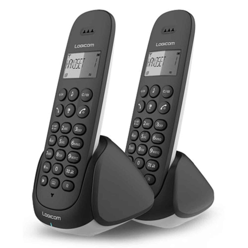 Téléphone Sans Fil Dect Logicom Duo 250 Noir