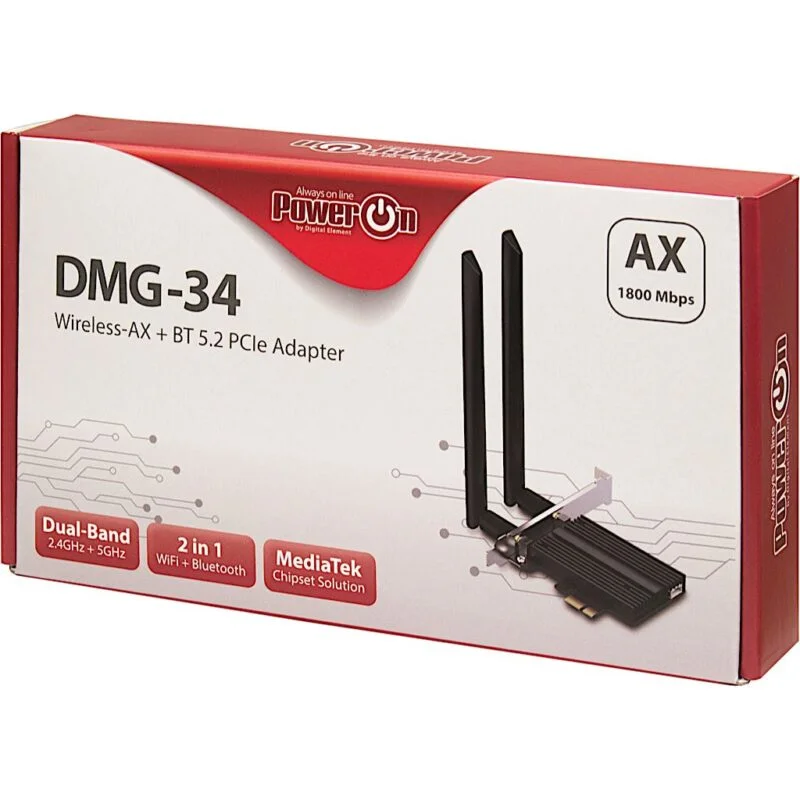 Adaptateur Wi-Fi 6 + Bt 5.2 Pcie 1800Mbps – Image 3