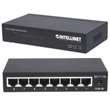 INTELLINET Switch 8 Ports Gigabit Ethernet 10/100/1000