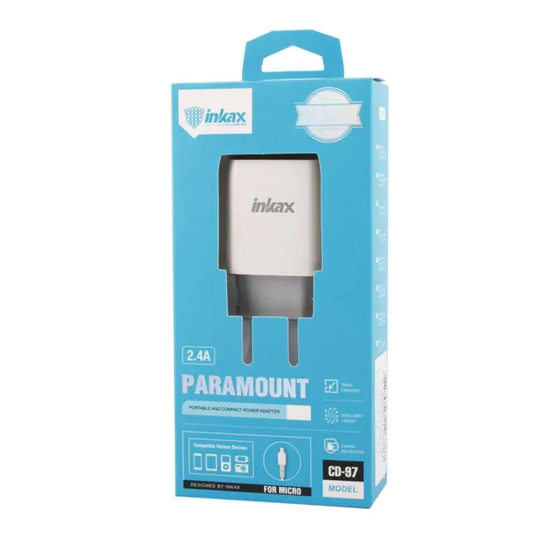 Chargeur Inkax 2.4A Micro Usb