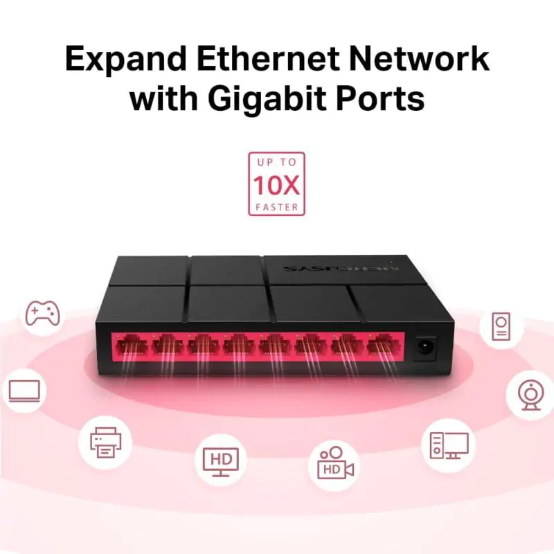 Switch Mercusys 8 Ports Gigabit (Tl-Ms108G)