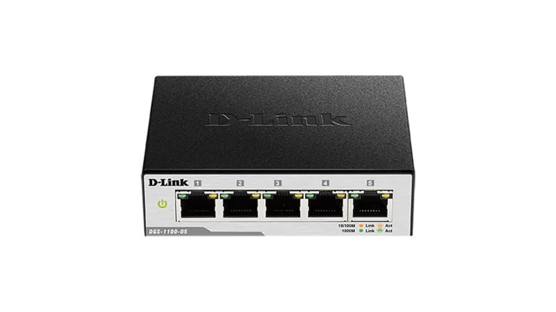 Switch D-Link 5 Ports Gigabit 10/100/1000 Mbps Administrable