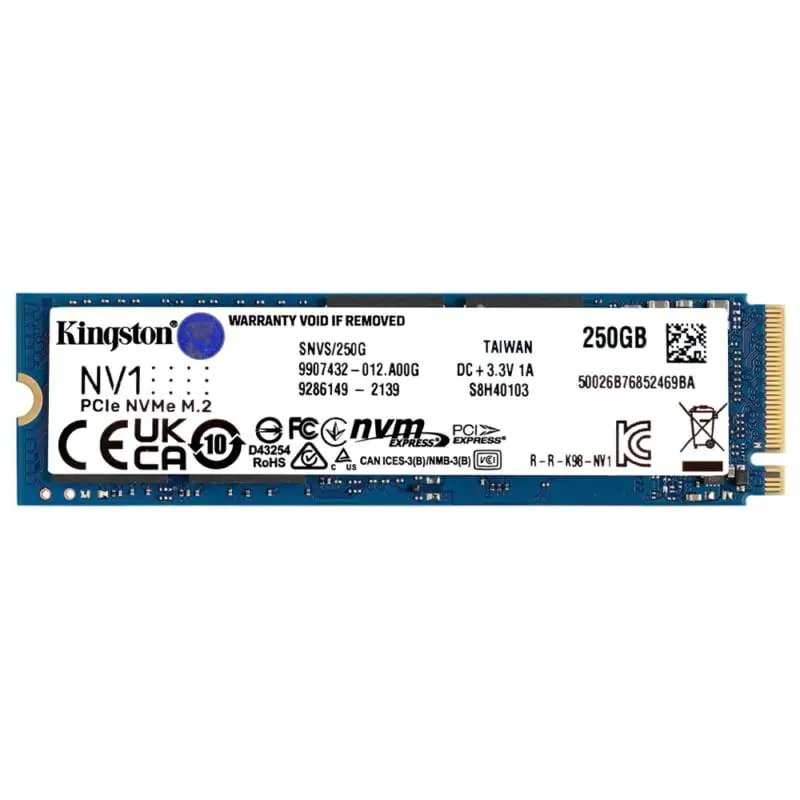 Disque Ssd Kingston Nv1 Nvme Pcie M.2 2280 250G (Snvs/250G)