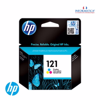 Cartouche Jet D’encre HP 121 Couleur Original (cc643he)