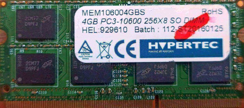 Barrette Mémoire Hypertec 4Go Ddr3 1333 Mhz So Dimm – Image 2