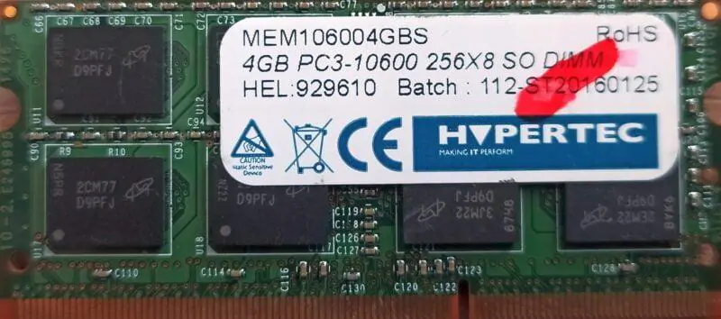 Barrette Mémoire Hypertec 4Go Ddr3 1333 Mhz So Dimm – Image 2