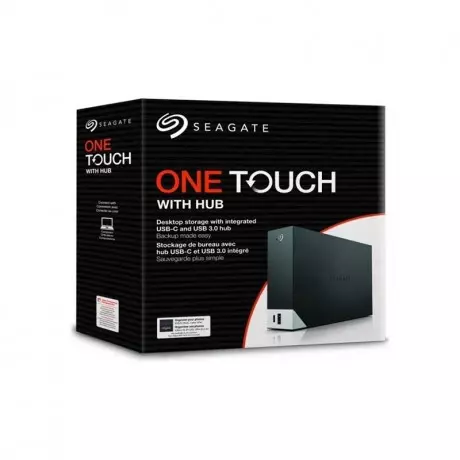 Disque dur externe Seagate One Touch with hub STLC10000400 - Disque dur - 10  To - externe (de bureau) - USB 3.0 - noir - avec Seagate Rescue Data  Recovery