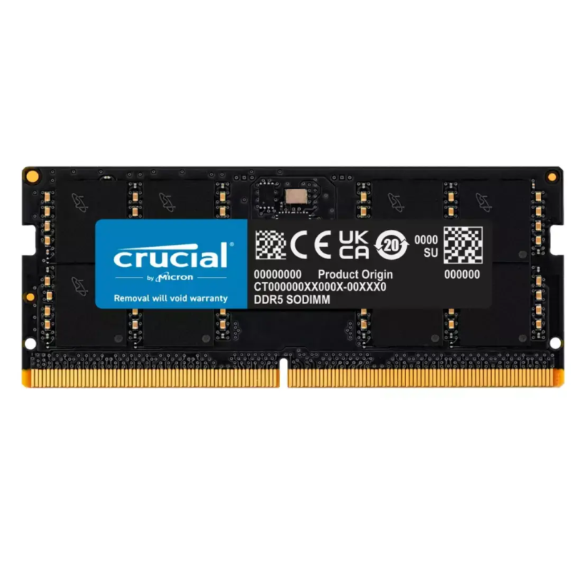 Barette Mémoire 32Go Ddr5 Crucial 4800Mhz Pour Pc Portable