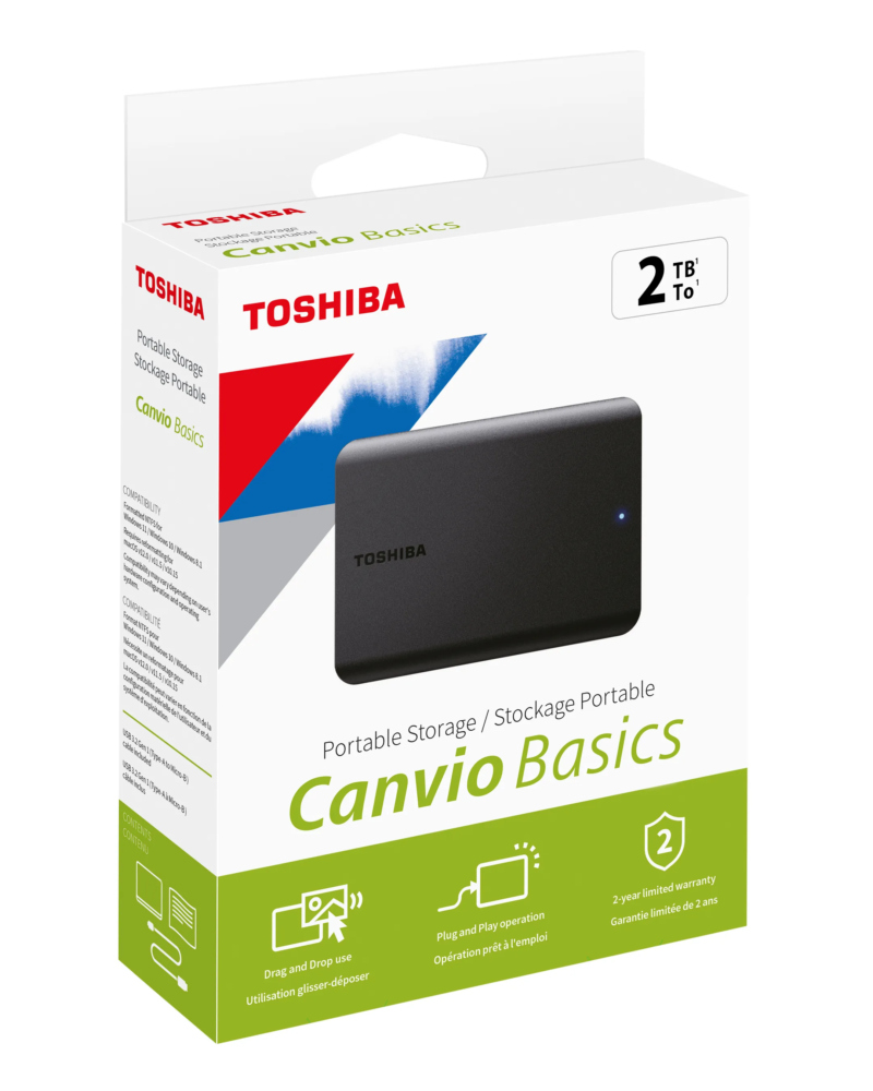 Disque dur Externe 2To TOSHIBA Canvio Basics USB 3.2 – Image 2