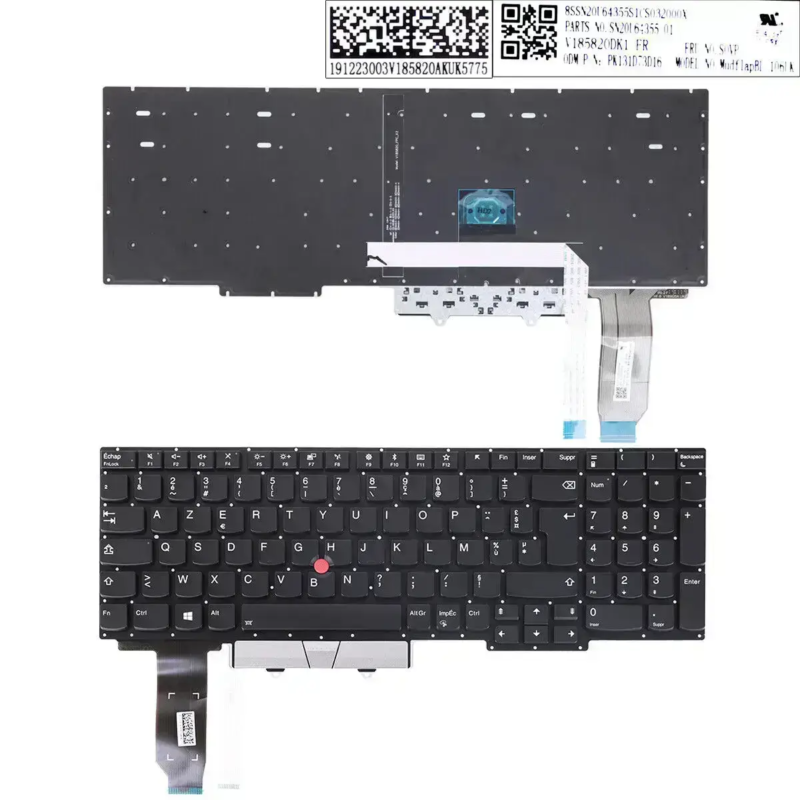 Clavier Lenovo Français Azerty E15 Noir Original