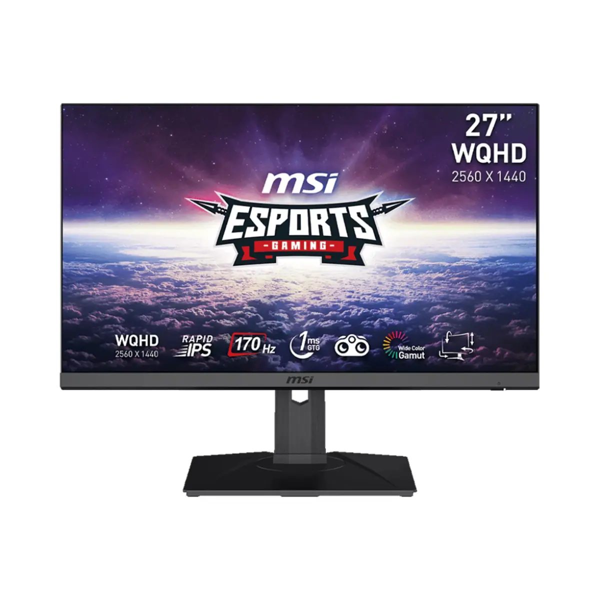 Ecran Gaming 27&Quot; Msi G272Qpf Wqhd Ips 1 Ms 170 Hz Pivotant 90° Noir 1 Msi G272Qpf