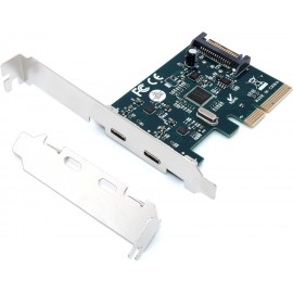 Carte PCI Express 2 Ports USB Type C