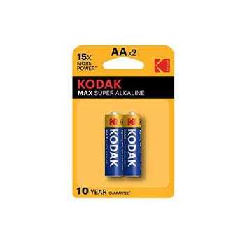 Pack 2 Piles Kodak Max Alkaline AA LR06 B2