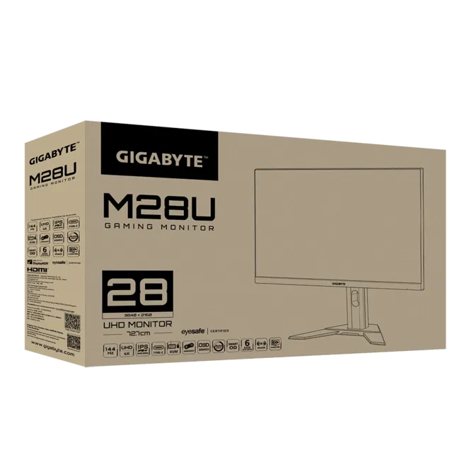 Ecran Gaming 28” Gigabyte M28U Qhd Ss Ips 144Hz Noir 6 670 (16)