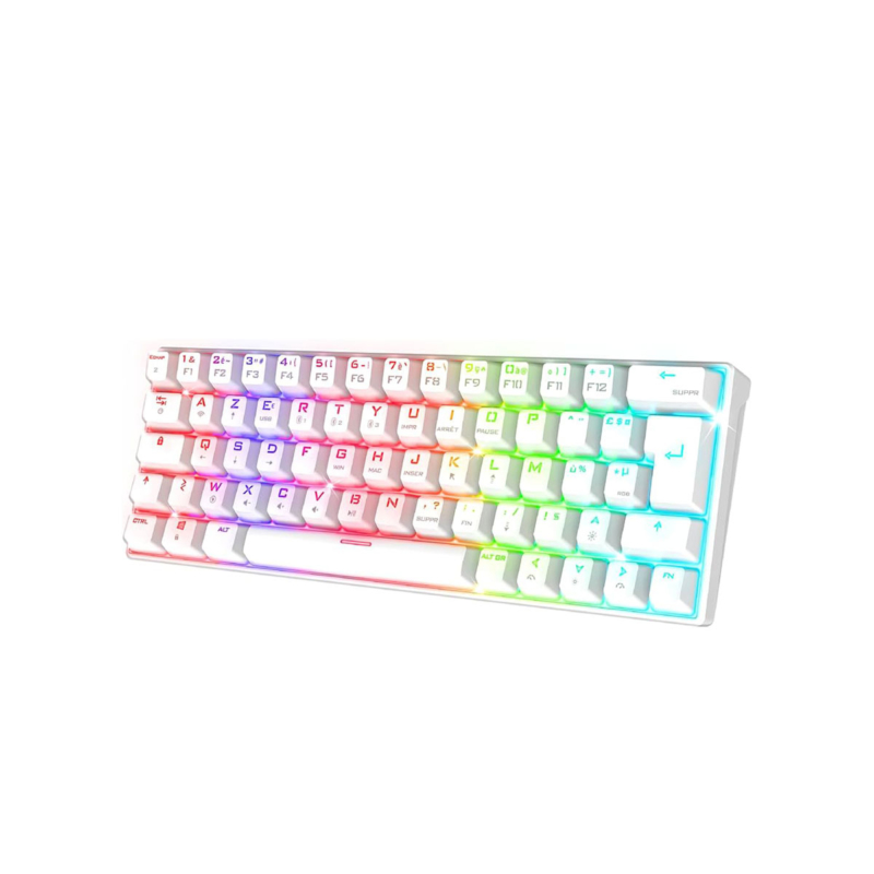 Clavier Sans Fil Spirit Of Gamer Xpert K200 Dark Meca Rgb Blanc