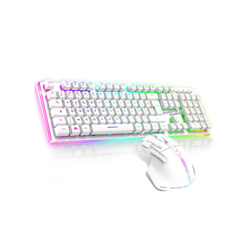 Pack Gaming Clavier Et Souris Spirit Of Gamer Ult600 Rgb Blanc