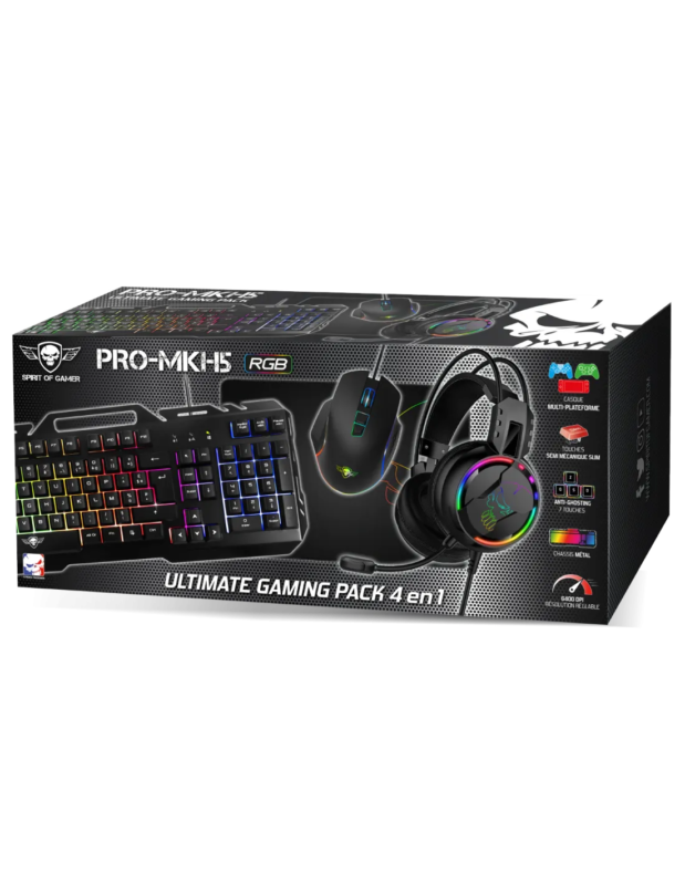 Spirit Of Gamer Pro Mkh5: Clavier + Casque + Souris + Tapis 6 Spirit Of Gamer Pro Mkh5