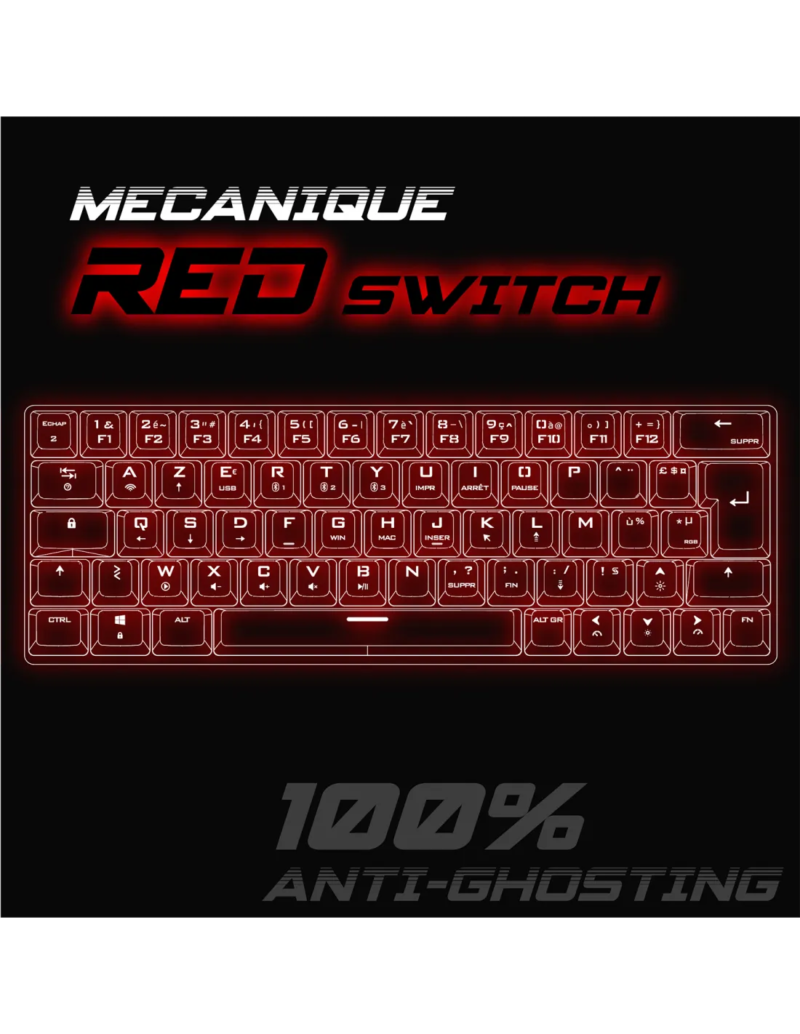 Clavier Sans Fil Spirit Of Gamer XPERT K200 DARK MECA RGB Blanc – Image 3