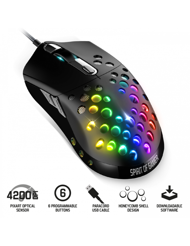 Souris Spirit Of Gamer Elite M80 Noir S-Em80