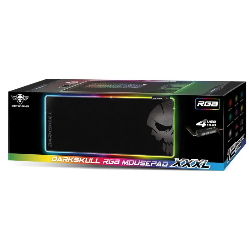 Tapis De Souris Spirit Of Gamer Darkskull Hub Rgb (Xxxl) 2 Spirit Of Gamer Darkskull Hub Rgb (Xxxl)
