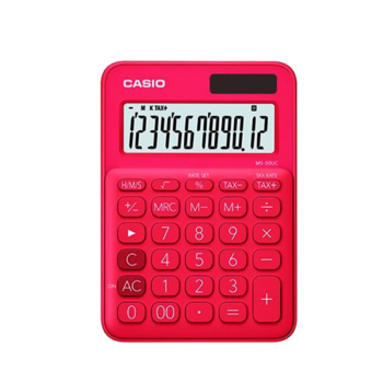 Calculatrice de Bureau CASIO MS-20UC-RG Rouge