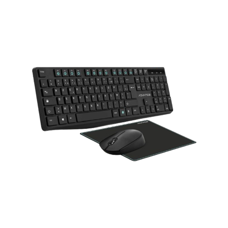 Pack Clavier Souris Tapis Advance Sans Fil Elite Cls-7100Rf