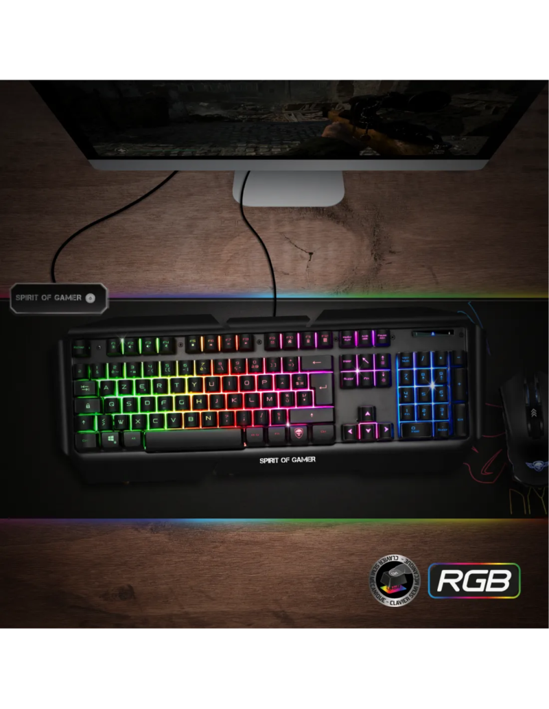 Clavier Gamer Spirit of Gamer Pro K5 RGB Noir – Image 3