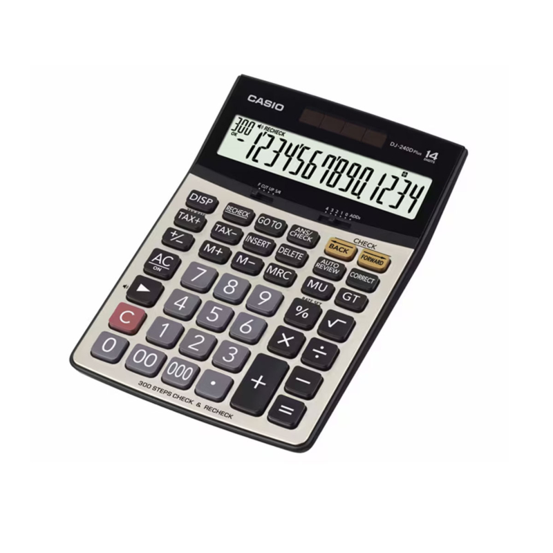 Calculatrice De Bureau Casio Dj-240Dplus Noir