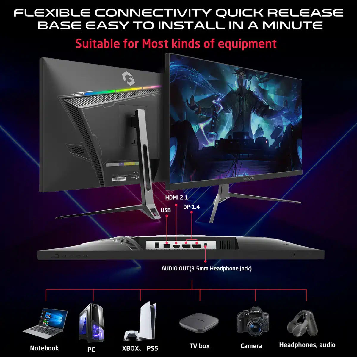 Ecran Gaming 27'' Gameon Goes 27Qhd240 Ips Qhd 240Hz G-Sync &Amp; Freesync Noir 6 11 E5913672 588F 422F B915 A28E1F802A41 (1)