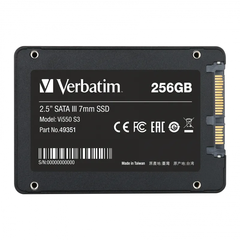 Disque Ssd Verbatim Vi550 S3 256Go Sataiii 3 Ssd Verbatim Vi550 S3 256Go