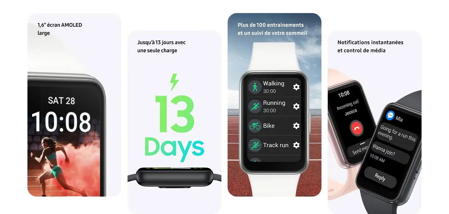 Smartwatch Samsung Galaxy Fit 3 Amoled 256 X 402 6 Montre Connectée Samsung Galaxy Fit 3