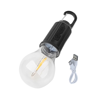 Lampe de Camping Rechargeable Type-C Solaire avec Lumière Chaude