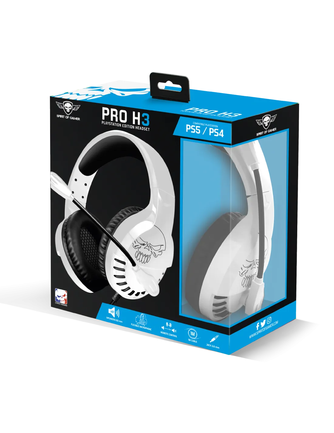 Casque Gamer Spirit Of Gamer Pro H3 Playstation Edition Blanc 2 Casque Gamer Spirit Of Gamer Pro H3 Playstation Edition Blanc – Image 2