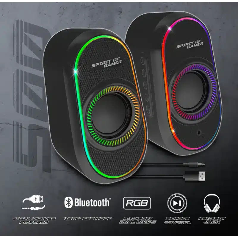 Haut Parleur Gamer Spirit Of Gamer Fanatic 500 Sans Fil Noir 2 Spirit Of Gamer Fanatic 500