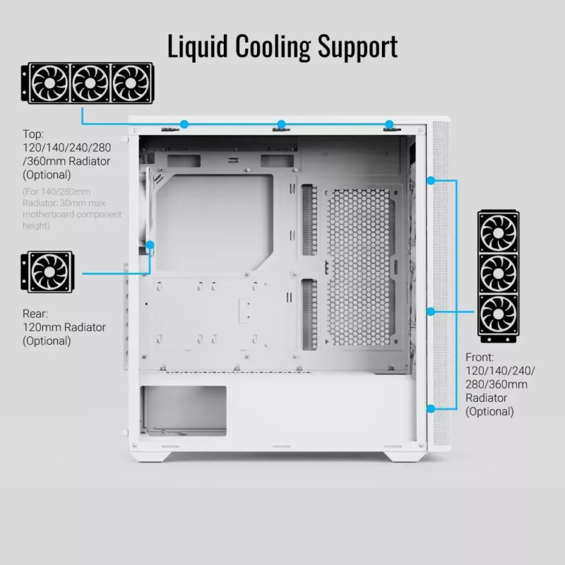 Boîtier Pc Gamer Aerocool D501A V2 Moyen Tour Blanc 4 Aerocool D501A V2