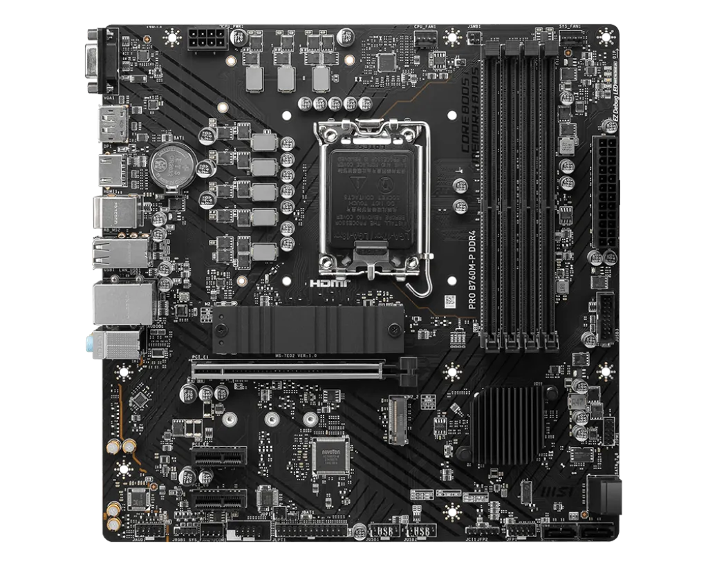 Carte Mère Msi Pro B760M-P Ddr4 4800Mhz Micro Atx 128 Go 2 Msi Pro B760M-P Ddr4