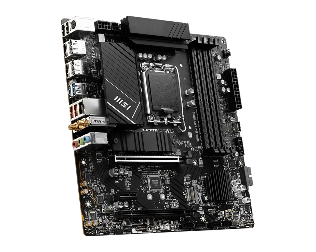 Carte Mère Msi Pro B760M-A Wifi Ddr4 5333 Mhz Micro-Atx 128 Go 3 Msi Pro B760M-A Wifi Ddr4