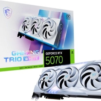 Carte Graphique MSI GeForce RTX 5070 12G Gaming Trio OC White