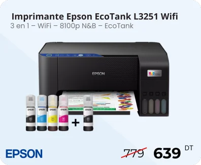 Imprimante Epson Ecotank L3251 Wifi-C Imprimante Epson L3251 Wifi