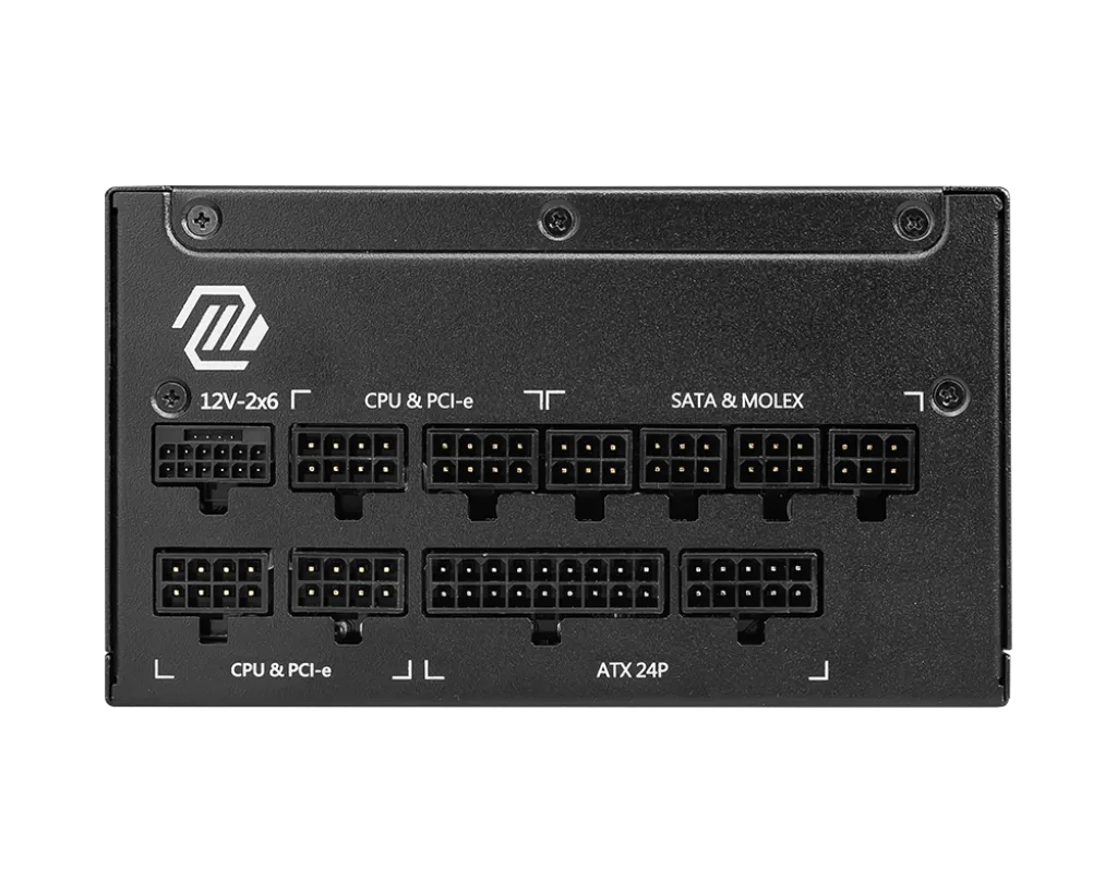 Bloc D'Alimentation Msi Mag A1250Gl Pcie5 80Plus Gold Modulaire - Noir 2 Bloc D'Alimentation Msi Mag A1250Gl Pcie5 80Plus Gold Modulaire - Noir – Image 2