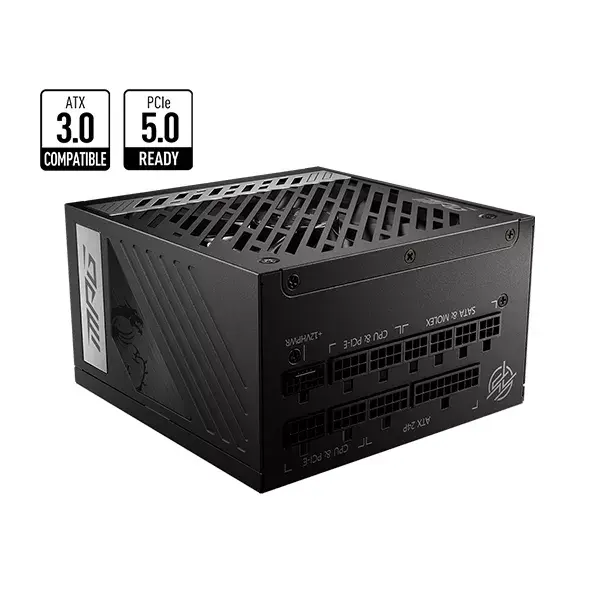 Bloc D'Alimentation Msi Mpg A1000Gs Pcie5 80+ Gold Modulaire 3 Msi Mpg A1000Gs Pcie5 80+ Gold