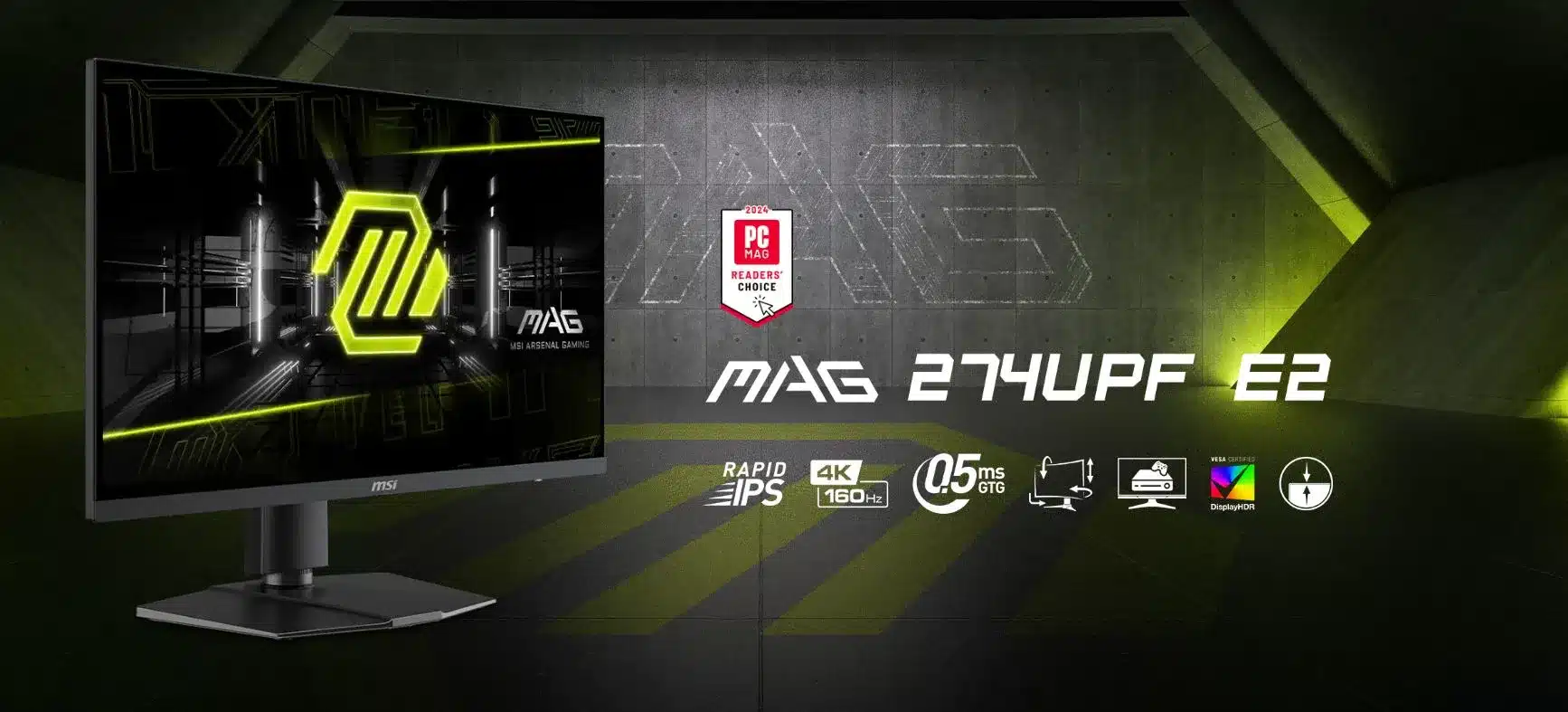 Écran Gamer 27&Quot; Msi Mag 274Upf E2 Uhd 4K Ips 160 Hz 0,5 Ms Noir 4 Msi Mag 274Upf E2 27