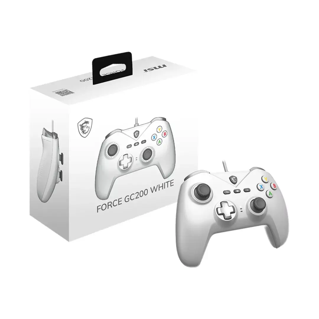 Manette Gaming Filaire Msi Force Gc200 Blanc 2 Msi Force Gc200 Blanc