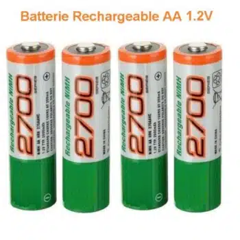 Pack Quatre Piles GPTOP Rechargeable AA 2700mAH